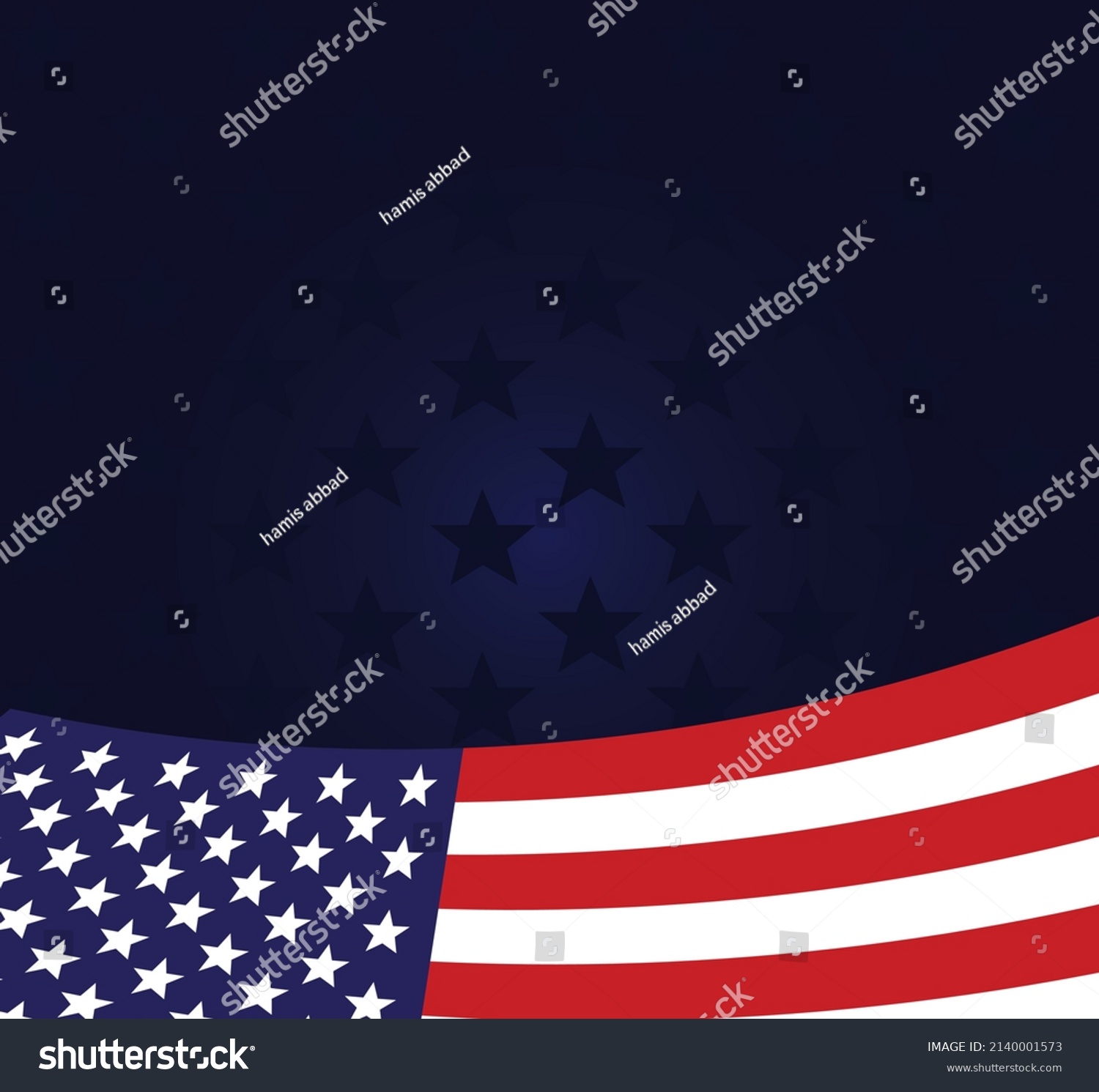 Usa Modern Illustrated Red White Blue Stock Vector (Royalty Free ...