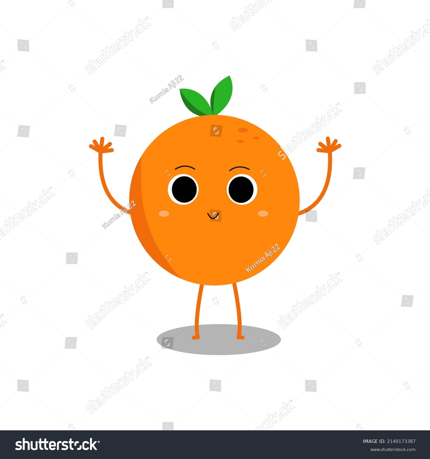 Orange Fruit Cartoon Illustration Children Learning Stock Vector ...