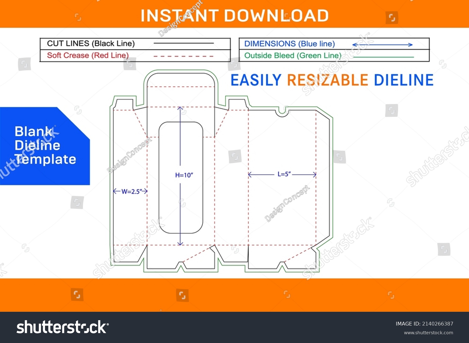 Box Toy Dieline Template 3d Box Stock Vector (Royalty Free) 2140266387 ...