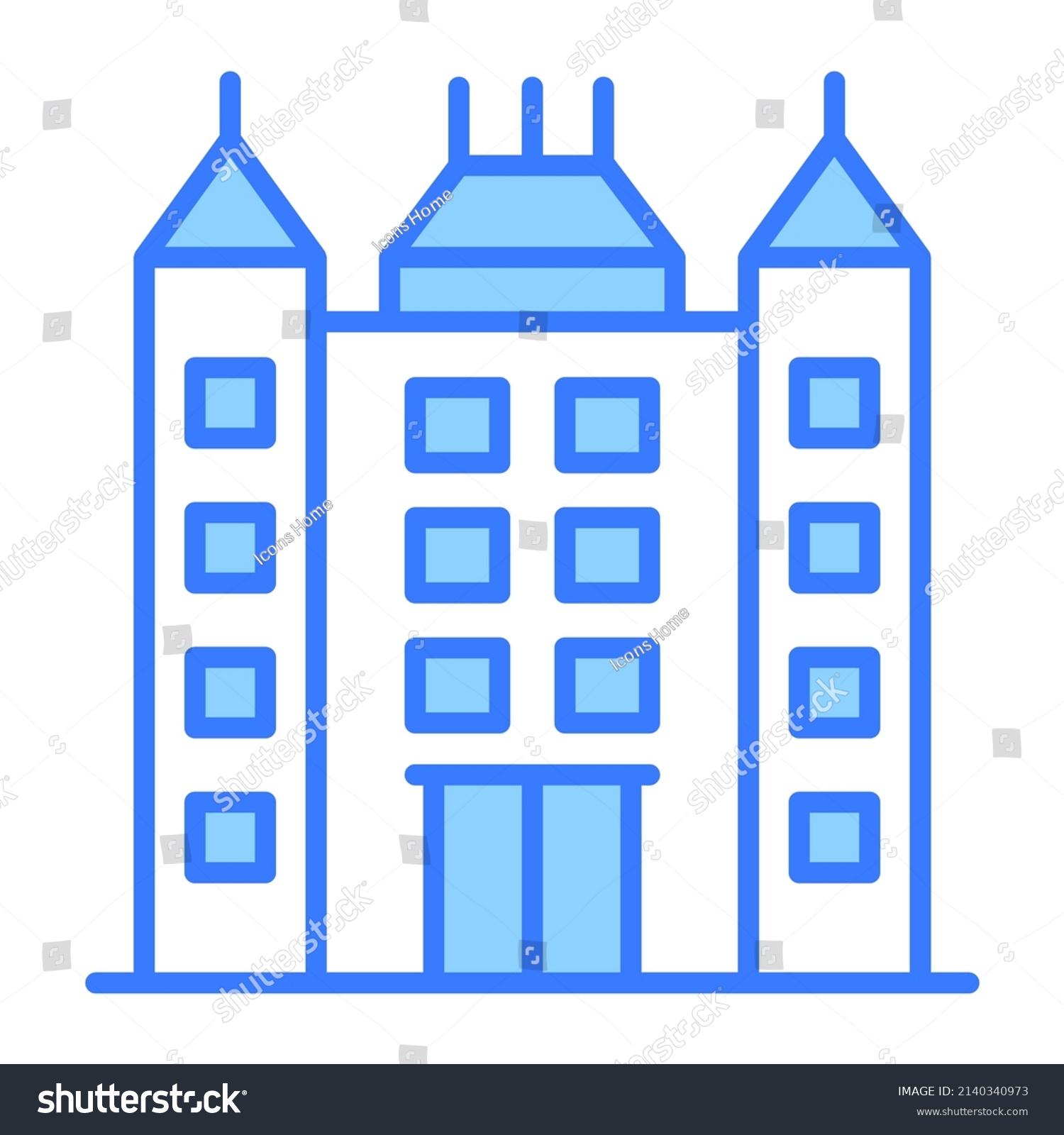 Office building vector illustration isolated on stock vector royalty