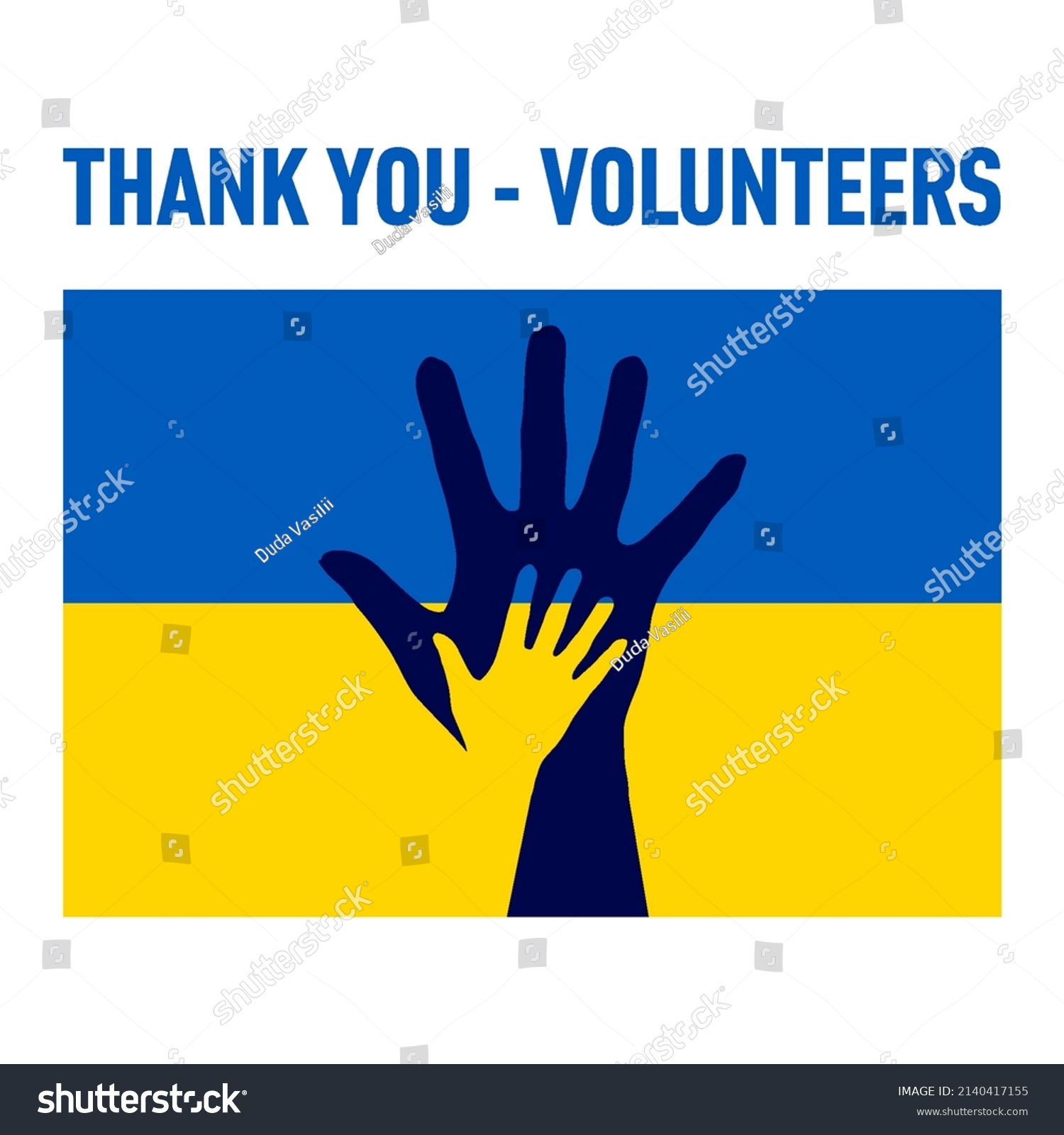 Thank You Volunteers Concept Two Hands Stock Vector Royalty Free 2140417155 Shutterstock 2431