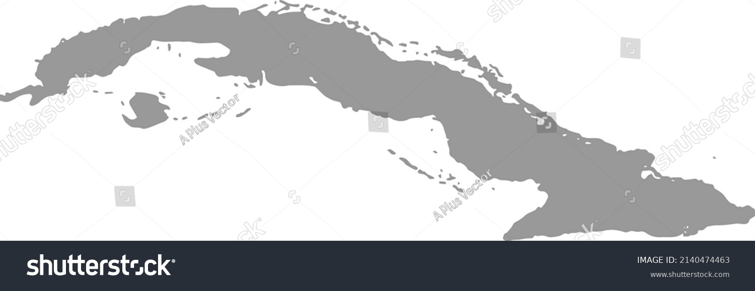 Cuba Map On Png Transparent Backgroundsymbols Stock Vector (Royalty ...