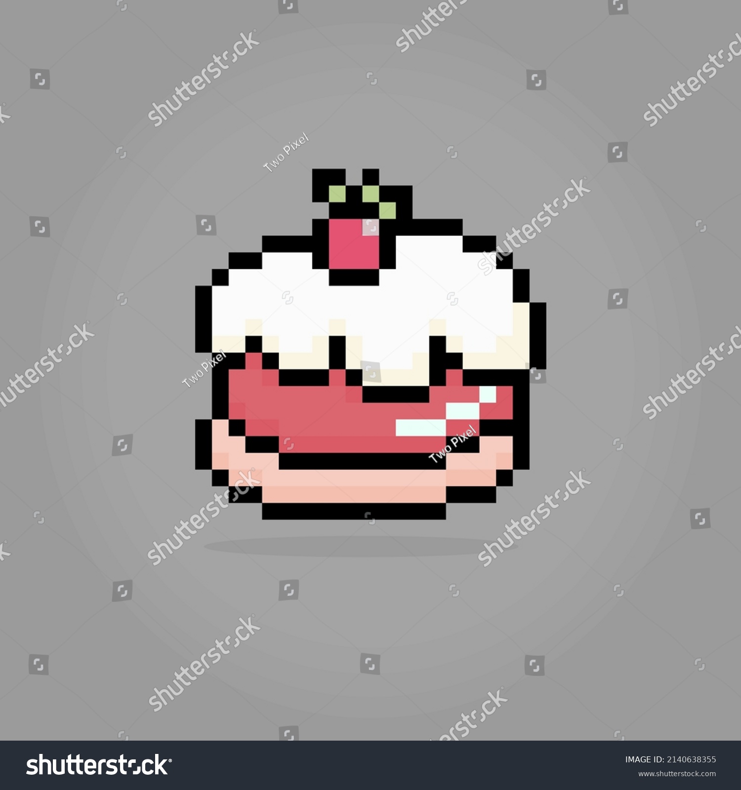 Pixel 8 Bit Piece Cake Birthday Stock Vector (Royalty Free) 2140638355 ...