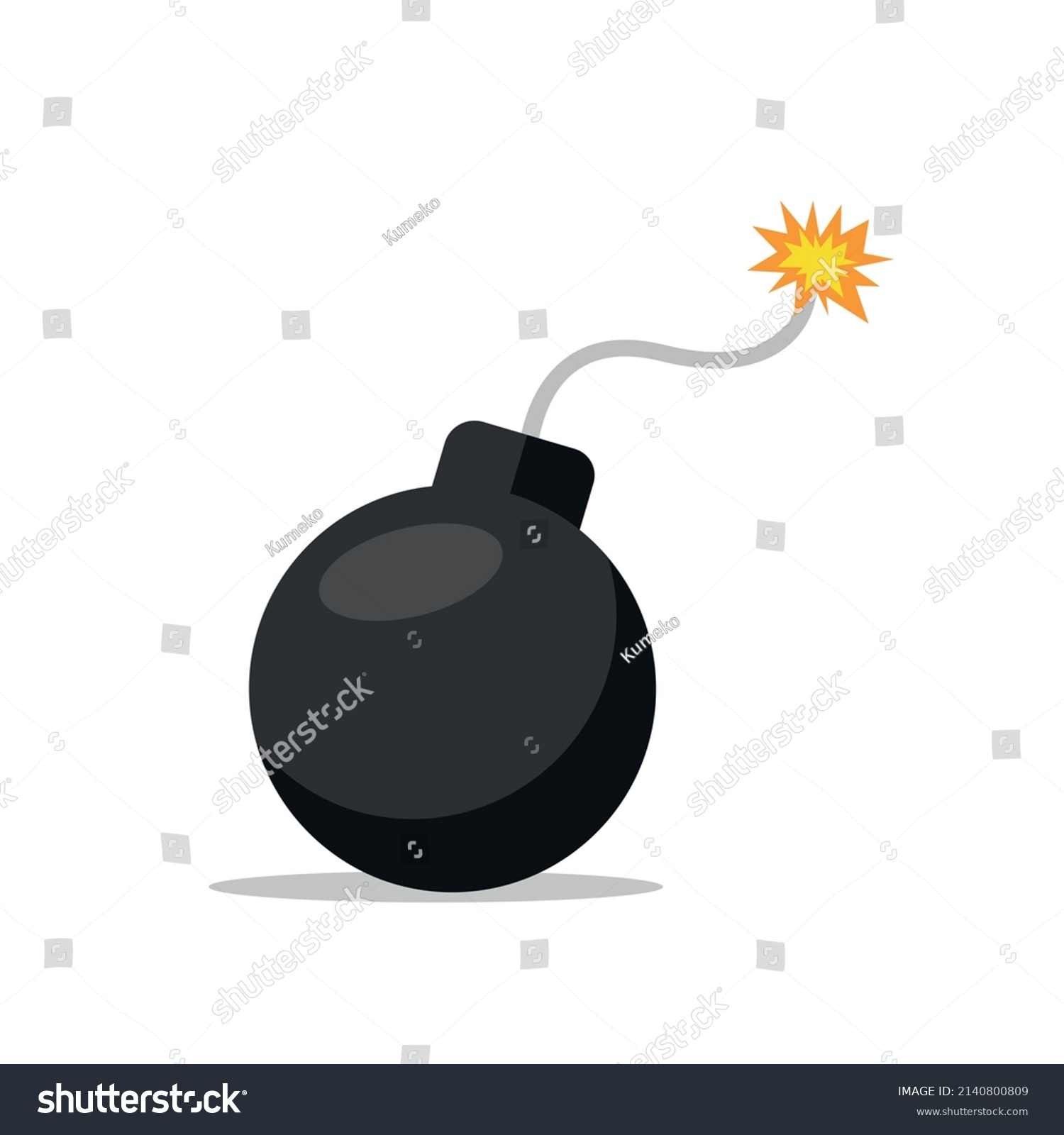 Bomb Isolated On White Background Cartoon Stock Vector (royalty Free 