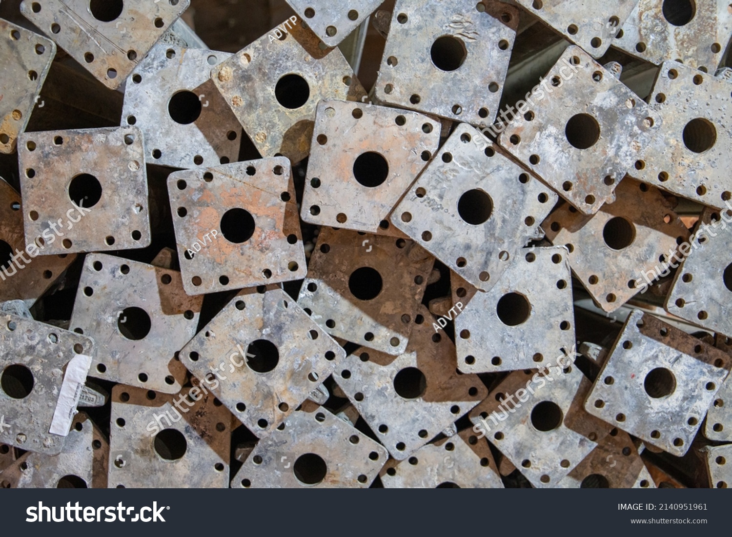 Iron Structures Construction Stacked Organized Stock Photo 2140951961 ...