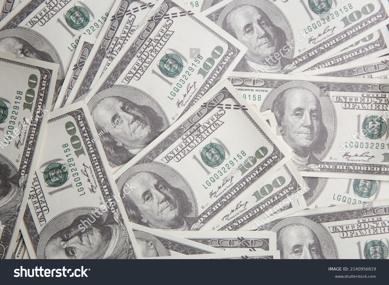 Money Pile 100 Dollar Bills Stock Photo 2140956819 | Shutterstock