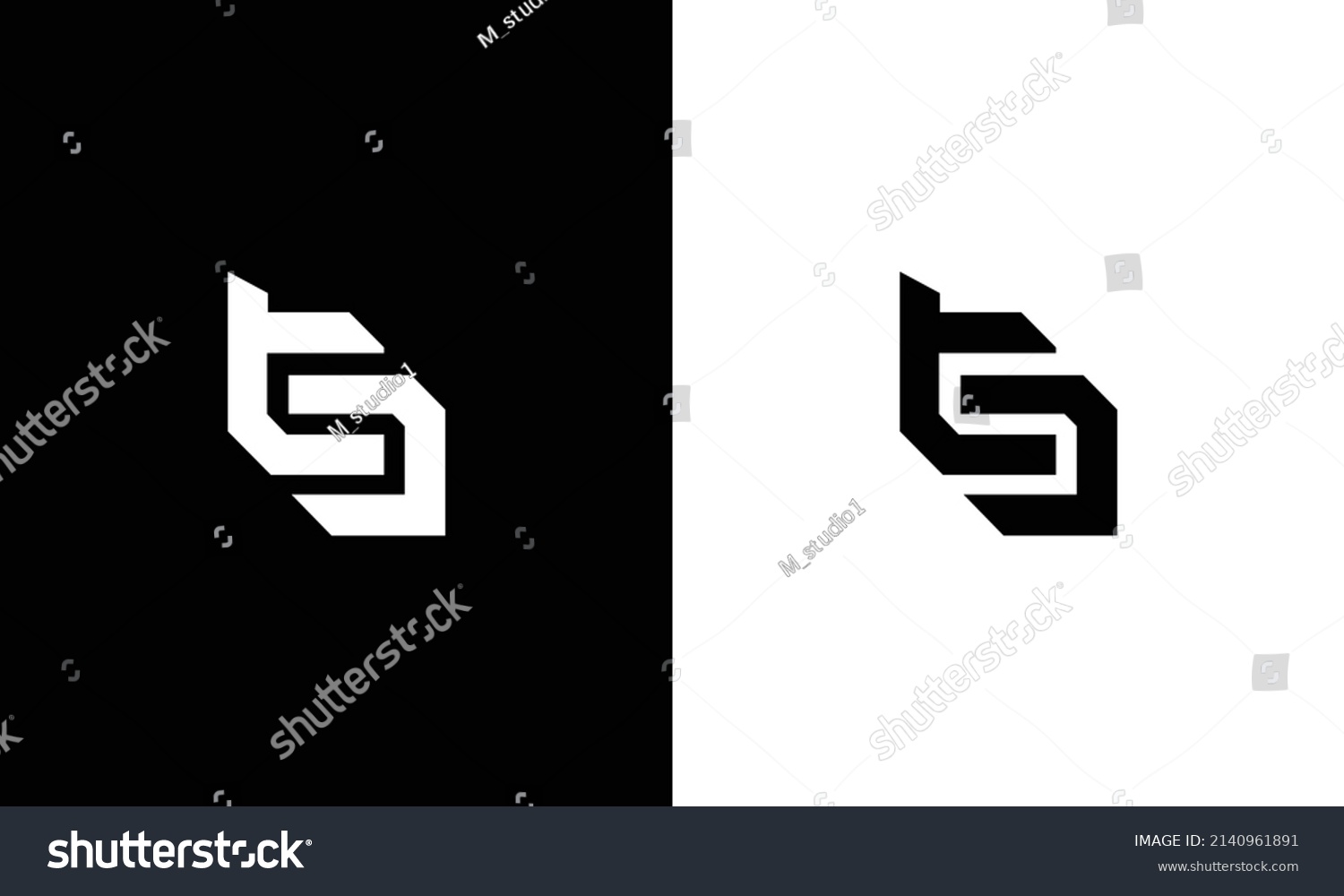 Ts Logo Initial Letter Design Template Stock Vector (Royalty Free ...