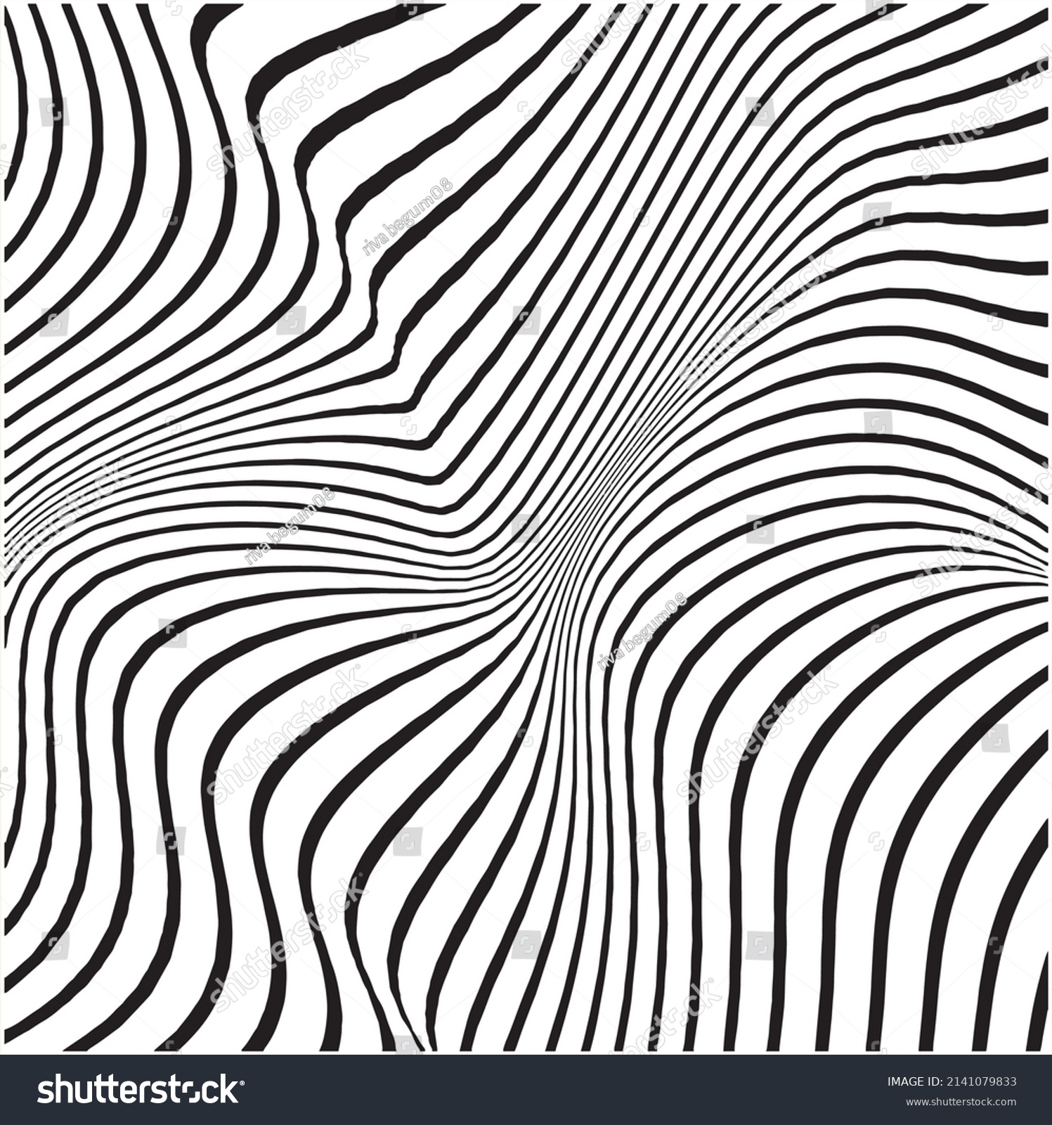 Abstract Black White Wave Vector Seamless Stock Vector (Royalty Free ...