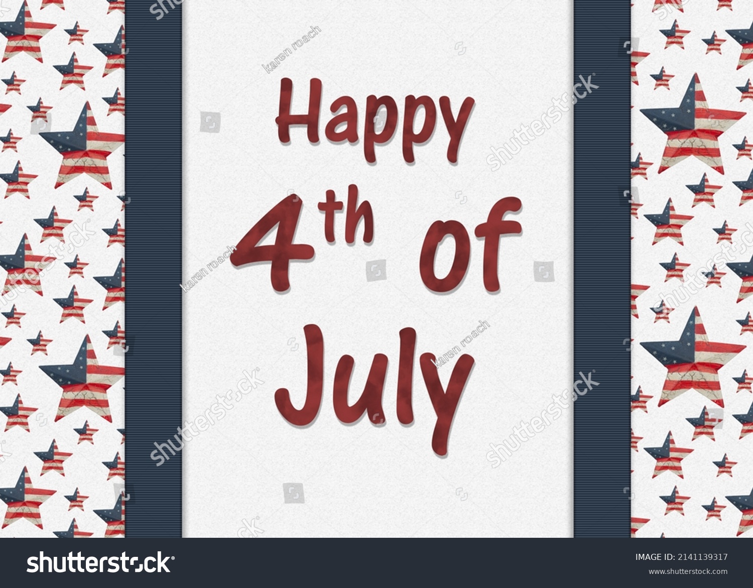 Happy 4th July Sign Retro Red Stock Illustration 2141139317 | Shutterstock