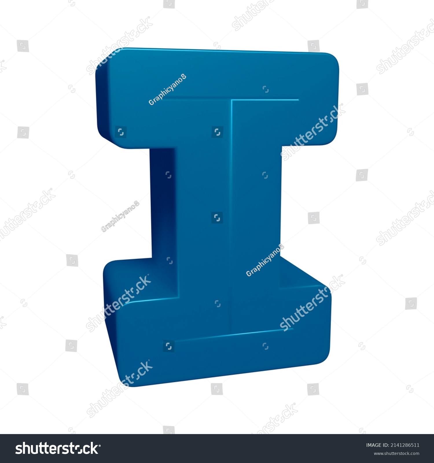 3d Rendering Alphabet Letter Character 3d Stock Illustration 2141286511 ...