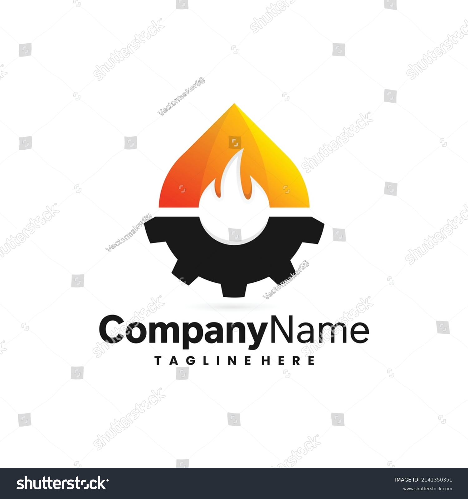 Fuel Gear Logo Design Template Stock Vector (Royalty Free) 2141350351 ...