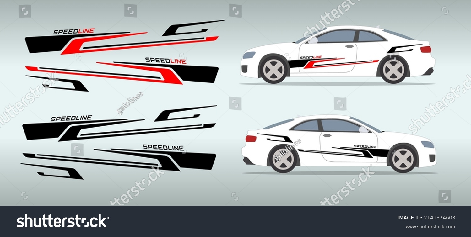 Car Side Sticker Stripe Design Auto Stock Vector (Royalty Free ...