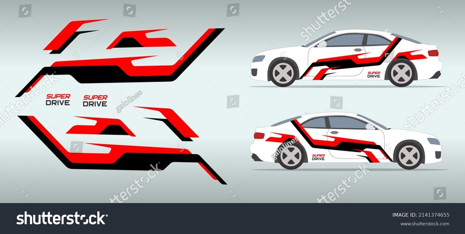 Car Side Sticker Stripe Design Auto Stock Vector (Royalty Free ...