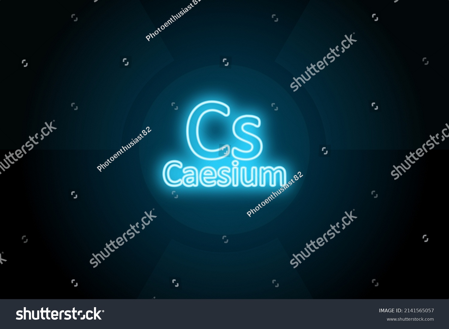 Caesium Cesium Radioactive Periodic Elements Radioactivity Stock