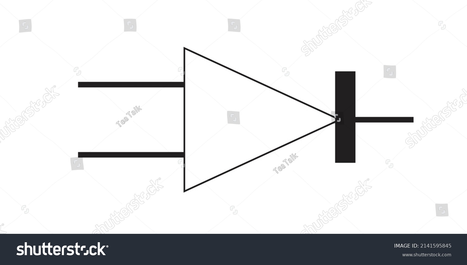 Diode Sign Schematic Drawings Electronic Illustration Stock Vector ...