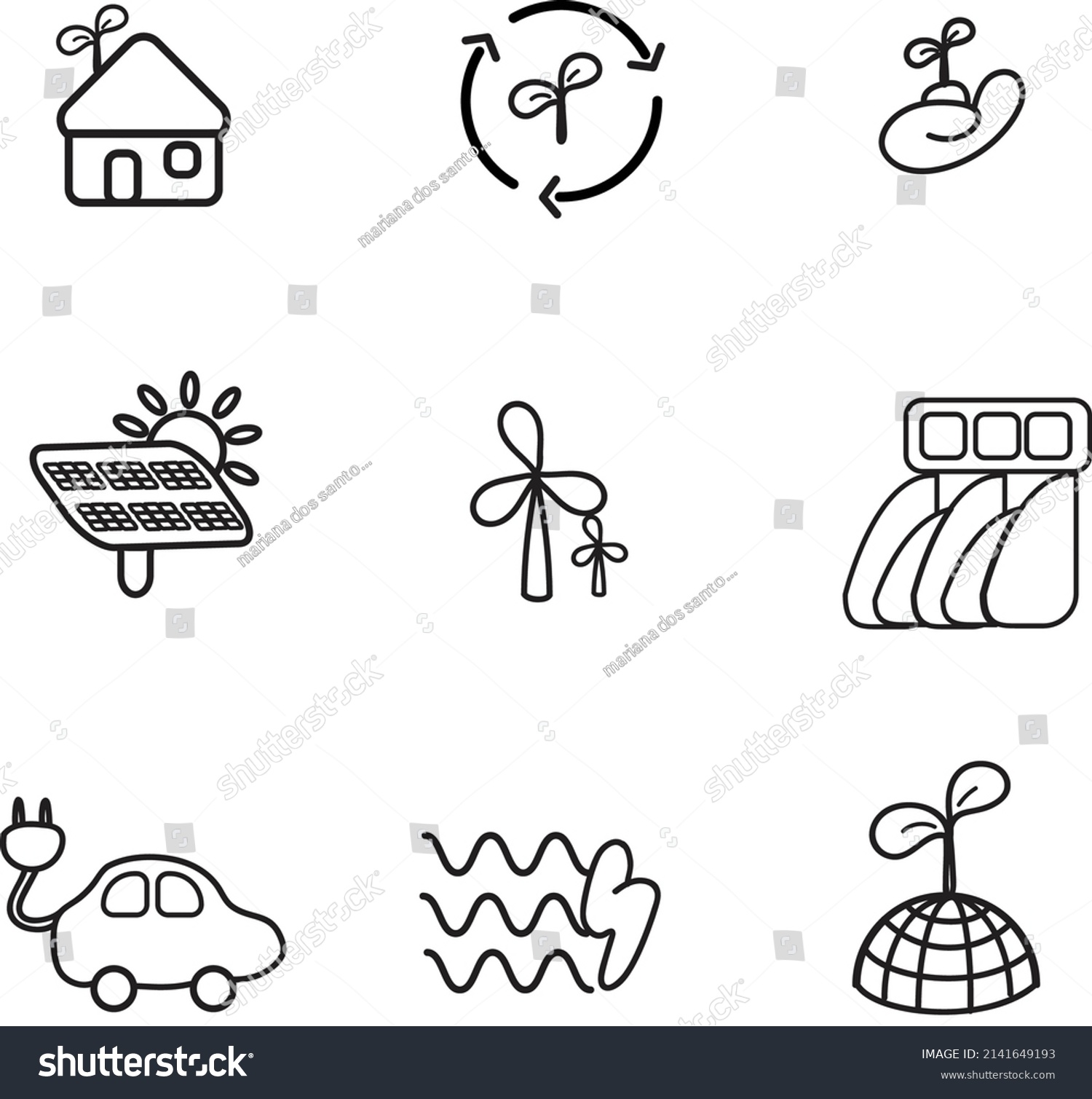 Esg Icon Set Sustainability Vector Stock Vector (Royalty Free ...