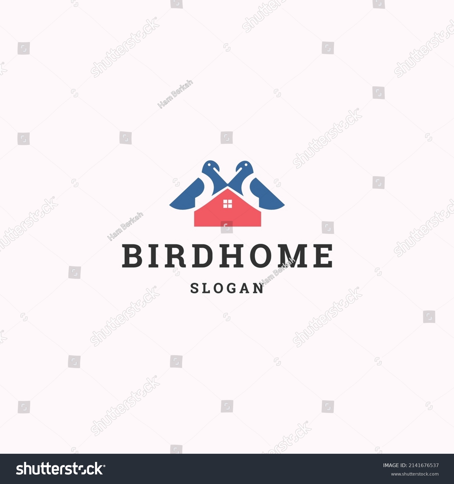 Bird Home Logo Icon Design Template Stock Vector Royalty Free