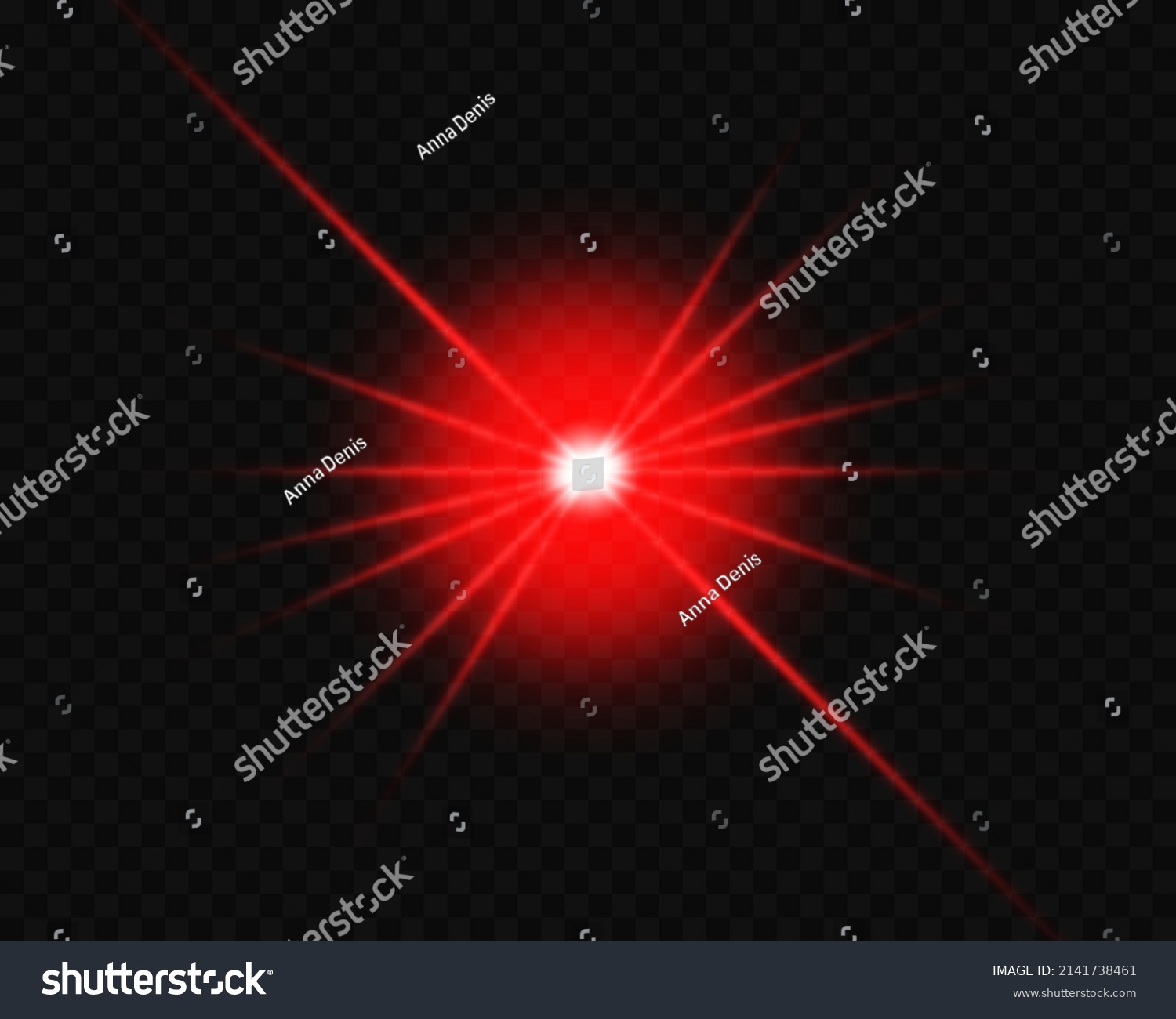 Lens Flare Light On Transparent Background Stock Vector (Royalty Free ...