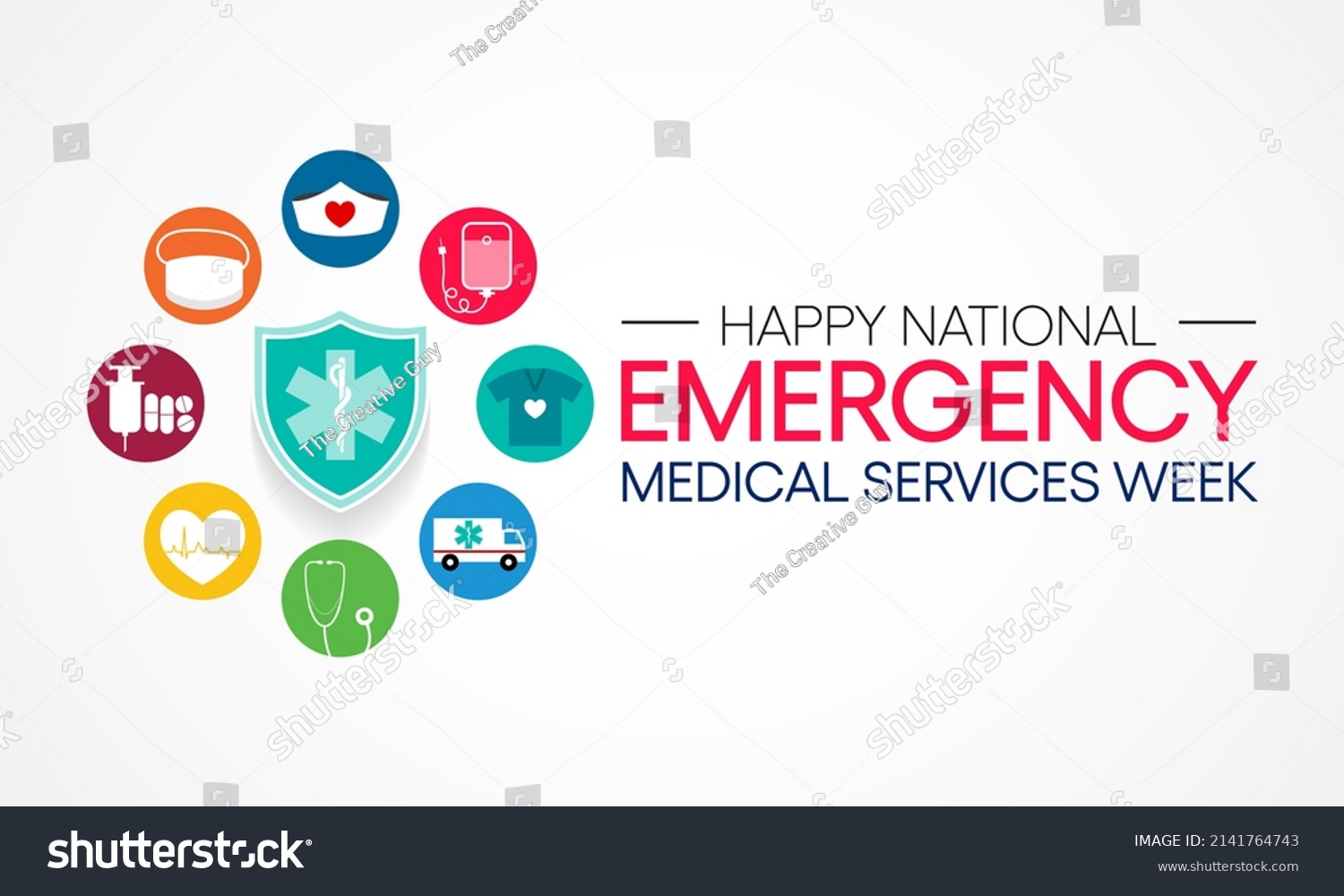 National Emergency Medical Services Week Observed Stock Vector (Royalty