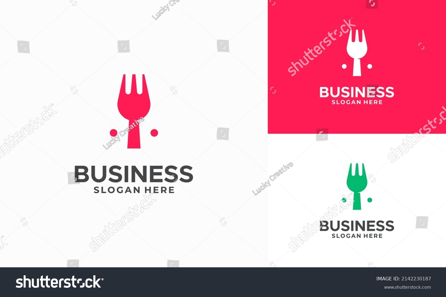 Simple Food Logo Designs Template Restaurant Stock Vector (Royalty Free