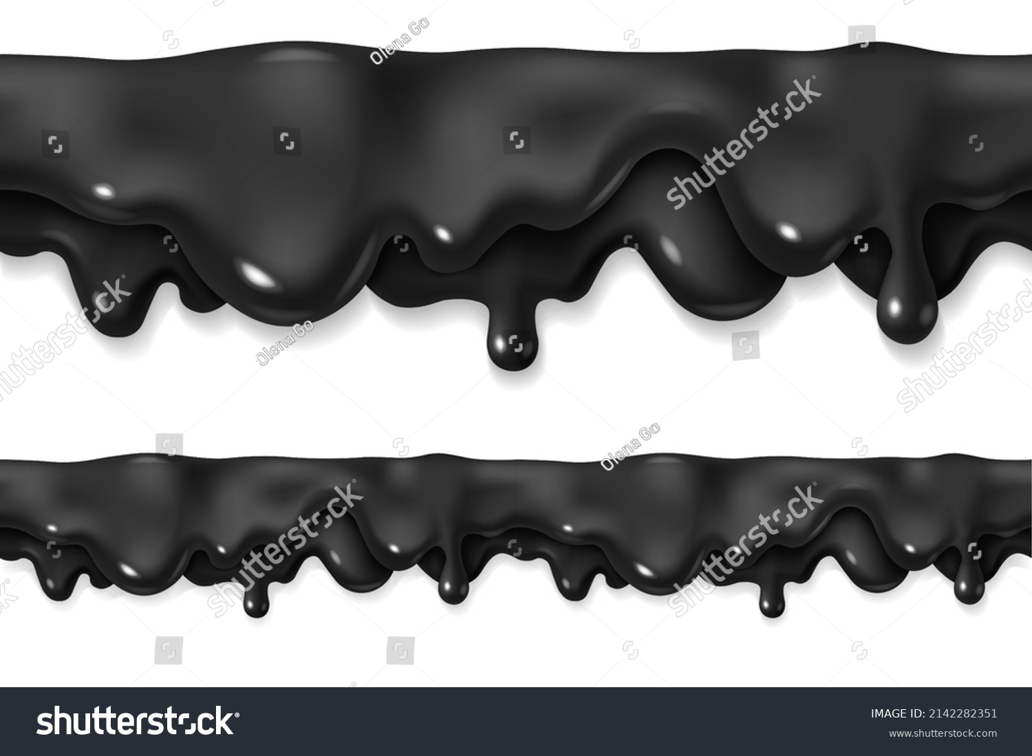 Black Drip Oil Paint Seamless Liquid Stock Vector (Royalty Free ...