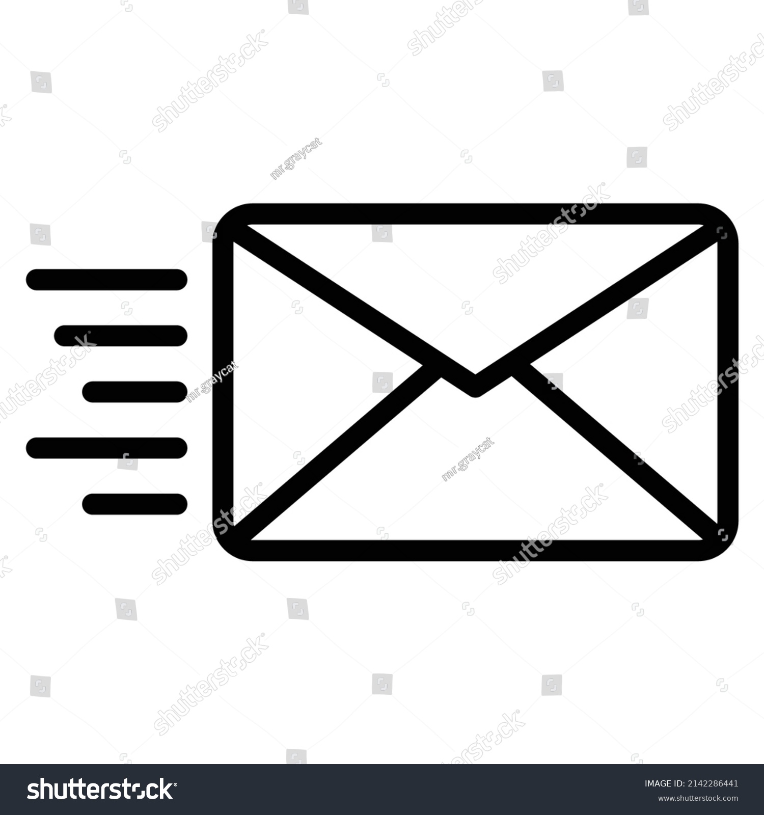 Email Sending Flat Icon Logo Illustration Stock Vector (Royalty Free ...