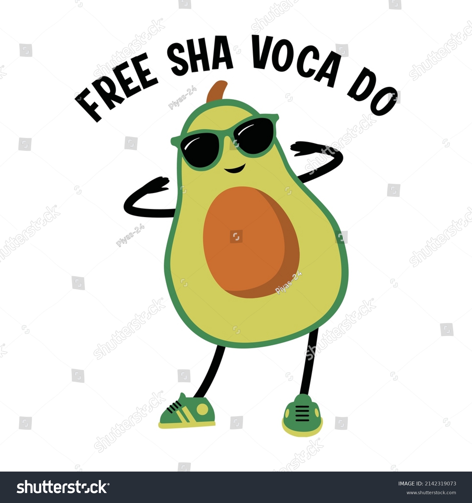 Free Sha Voca Do Avocado Illustration Stock Vector (Royalty Free ...