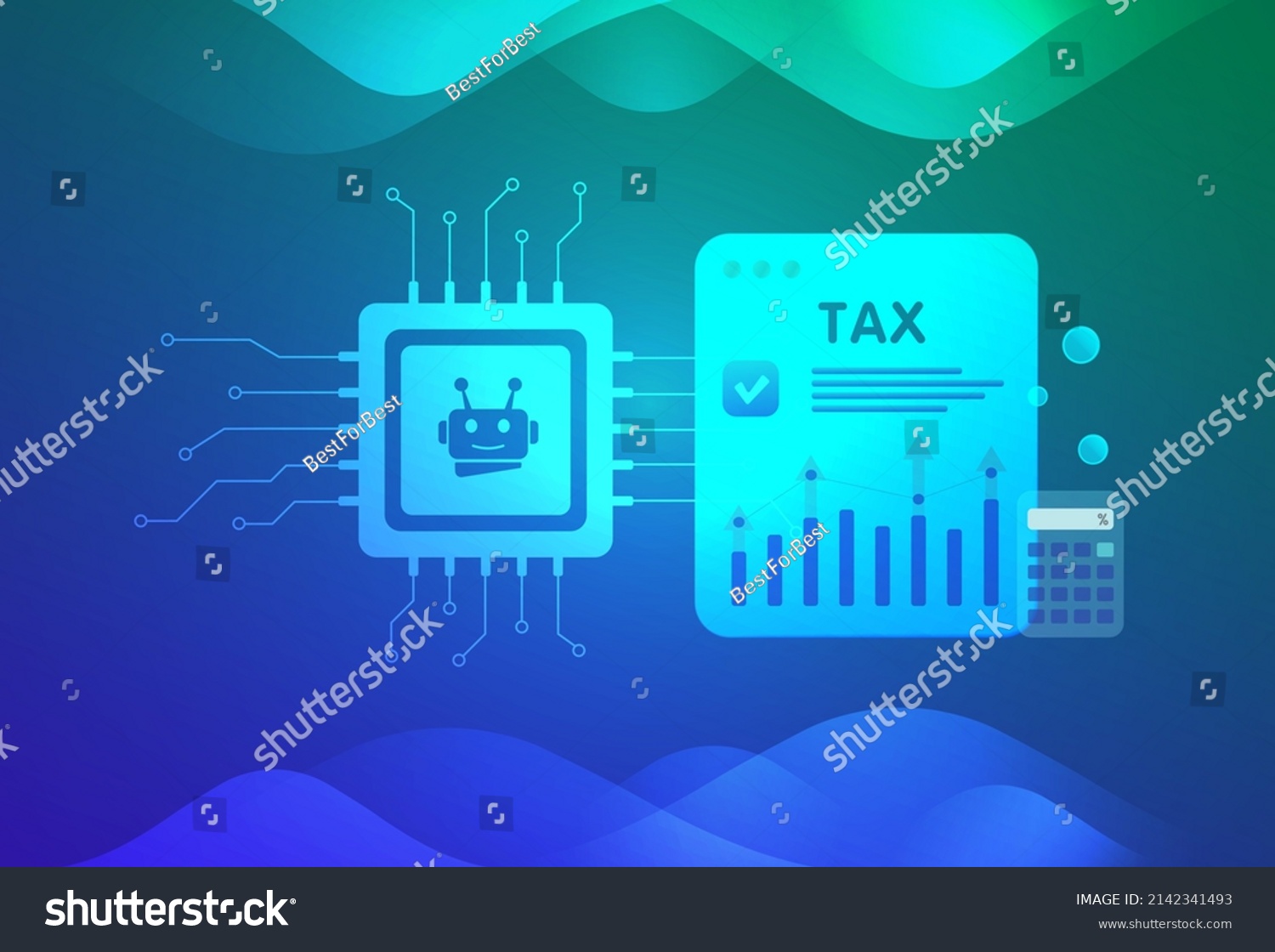 Tax Artificial Intelligence Machine Learning Automate Stock Vector ...