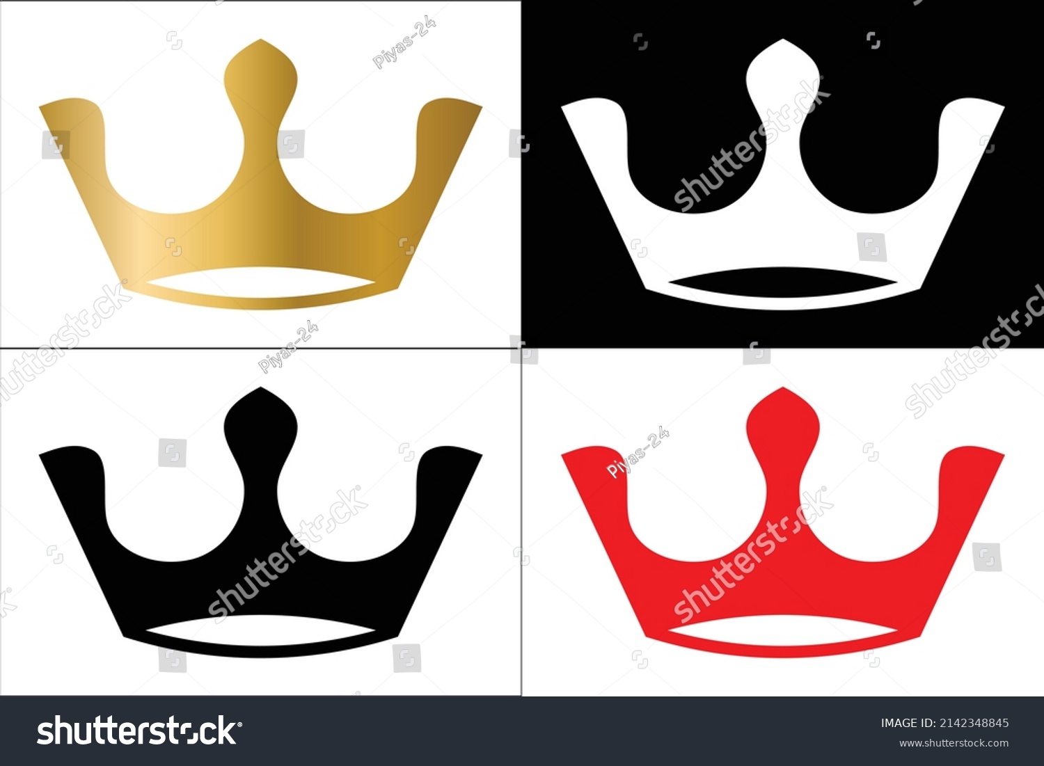 Queen Crown Symbol Vector Crown Icon Stock Vector (Royalty Free ...