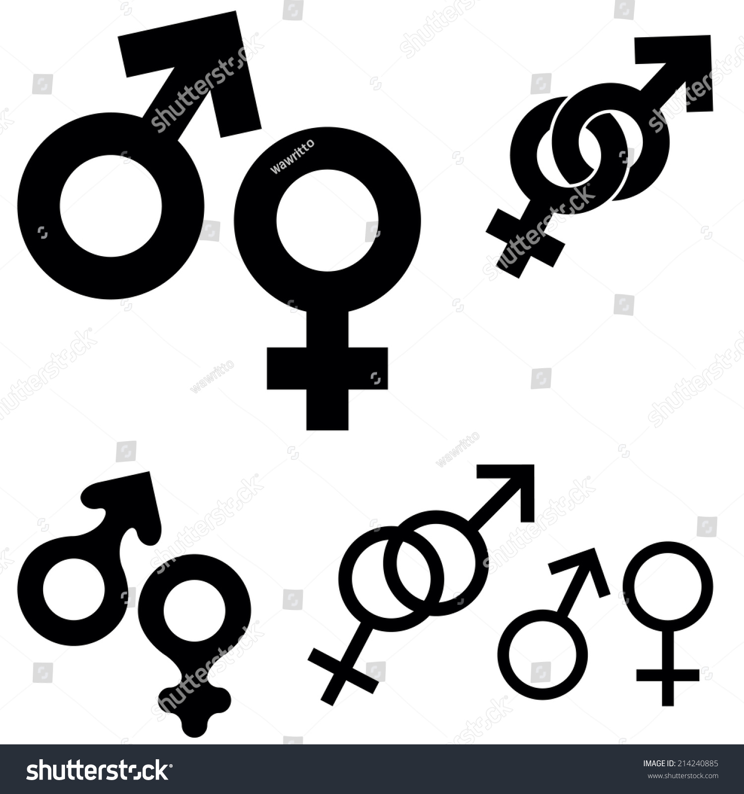 Collection Sex Symbols Isolated On White Stock Vector Royalty Free