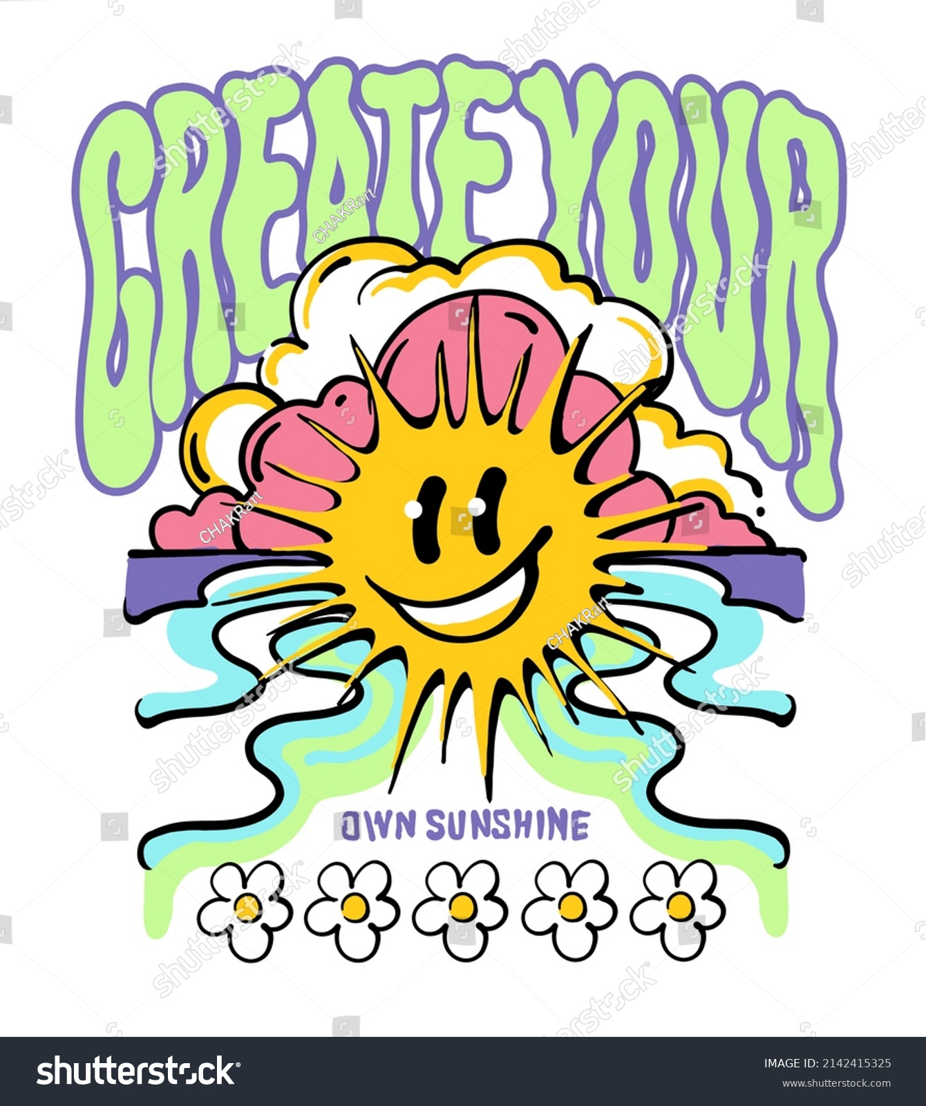 Create Your Own Sunshine Vintage Slogan Stock Illustration 2142415325 ...