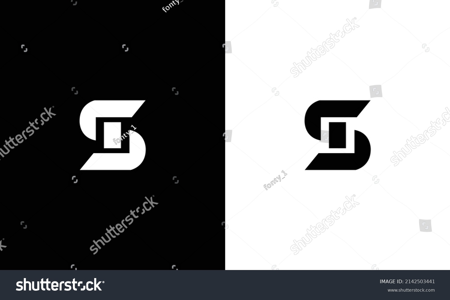 Elegant S Logo Design Si Monogram Stock Vector (royalty Free 