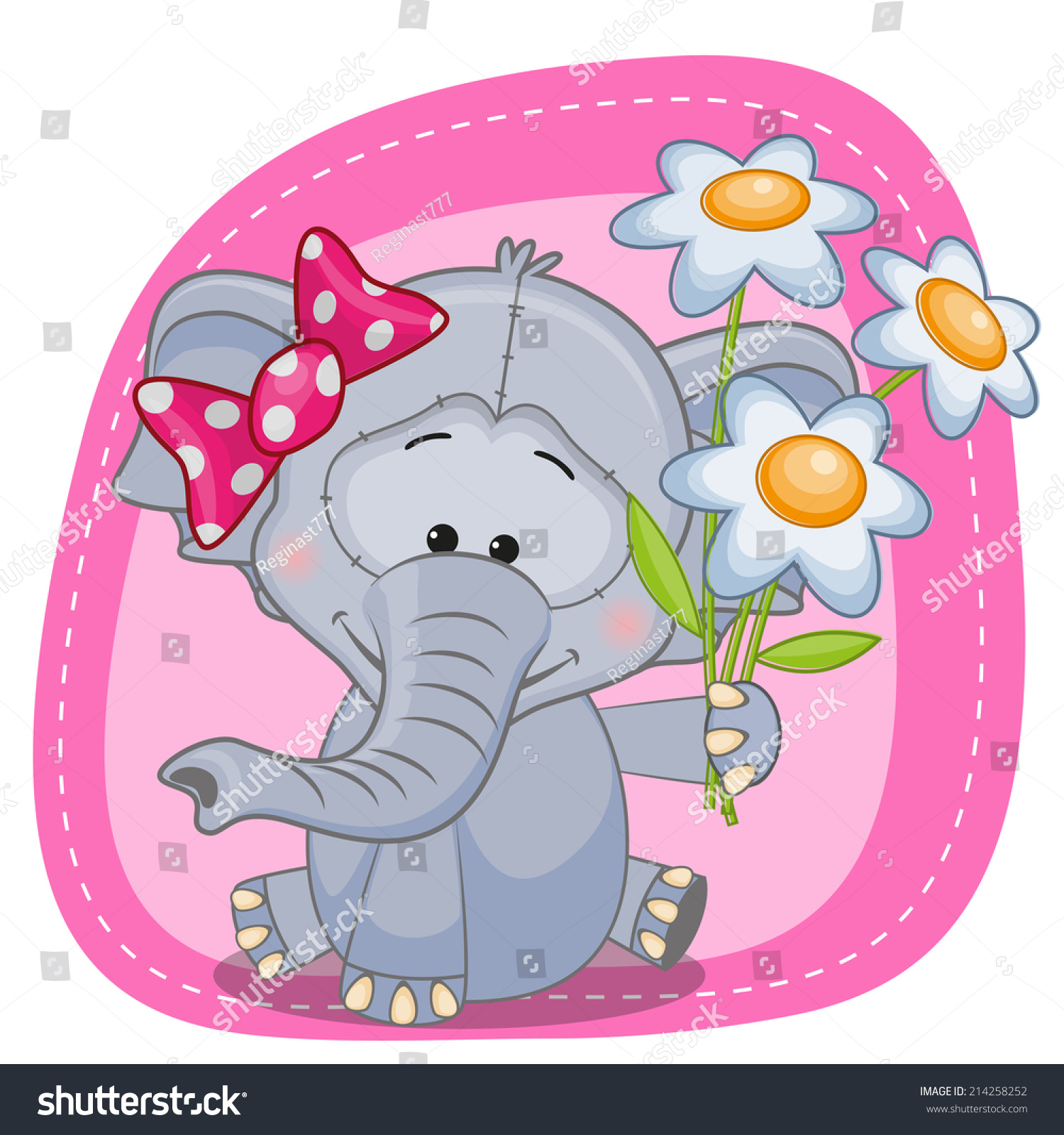 Слоник с цветами