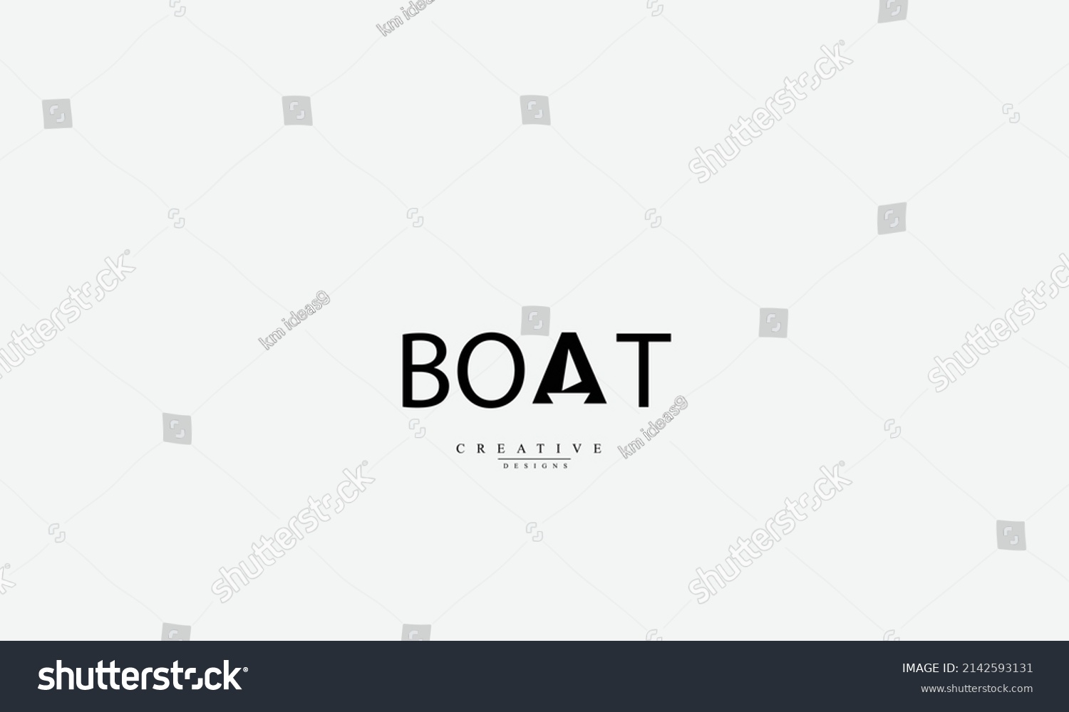 Boat Vector Logo Design Template Stock Vector (Royalty Free) 2142593131 ...