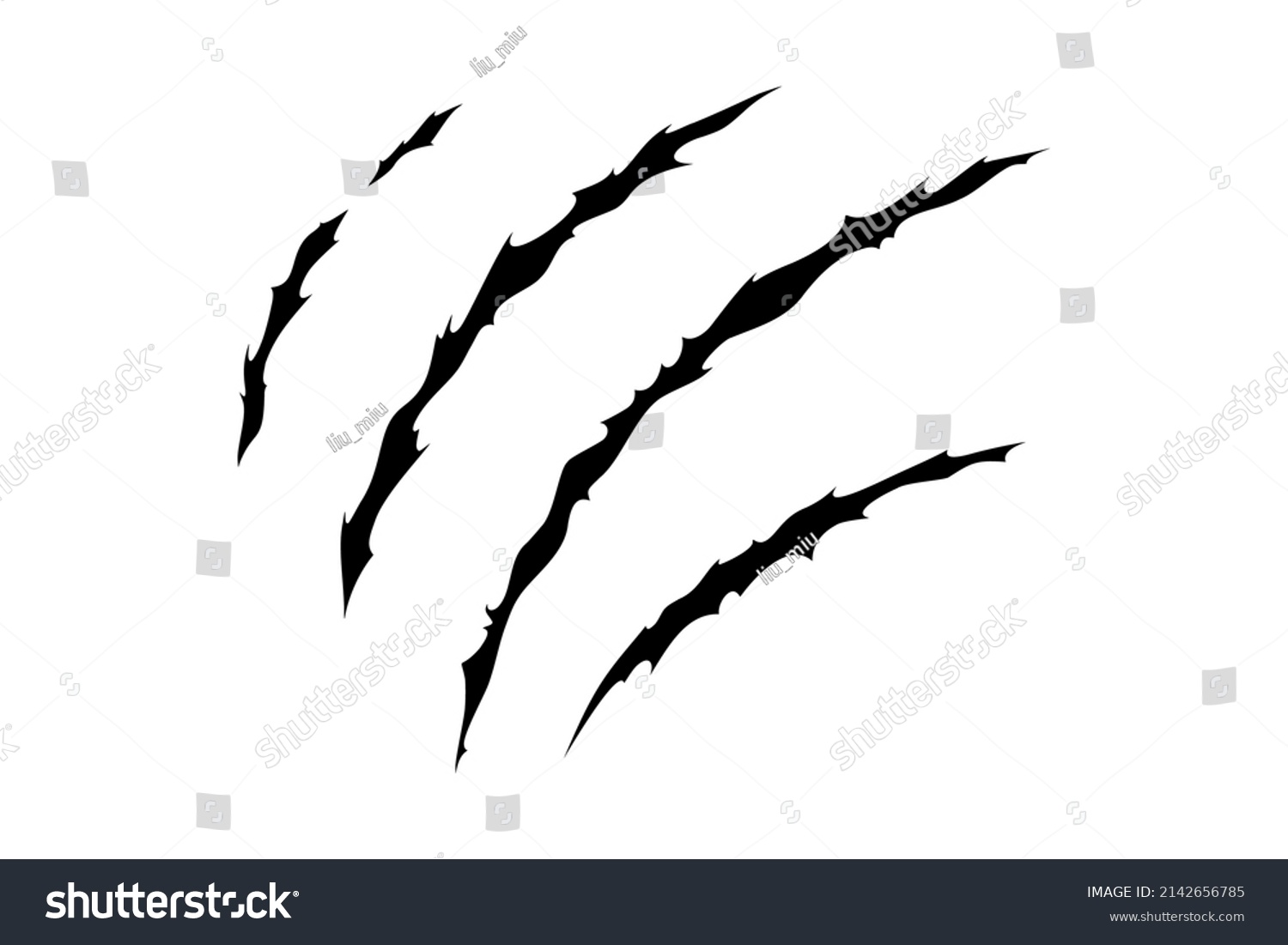 Claw Scratches Wild Animal Cat Scratches Stock Vector (Royalty Free ...