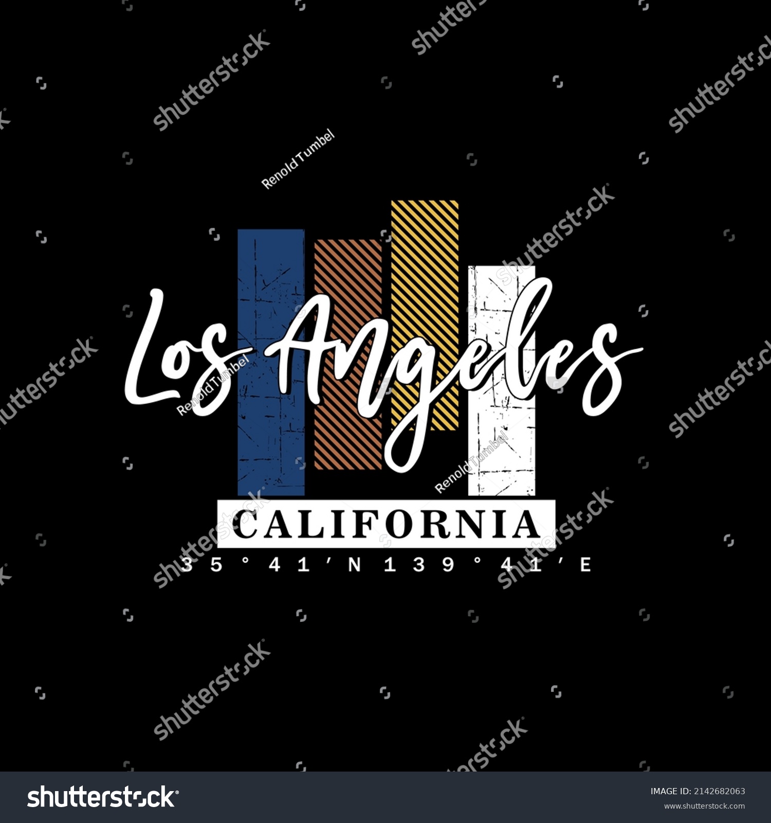 Style Design Vector Typography Print Los Stock Vector (Royalty Free ...