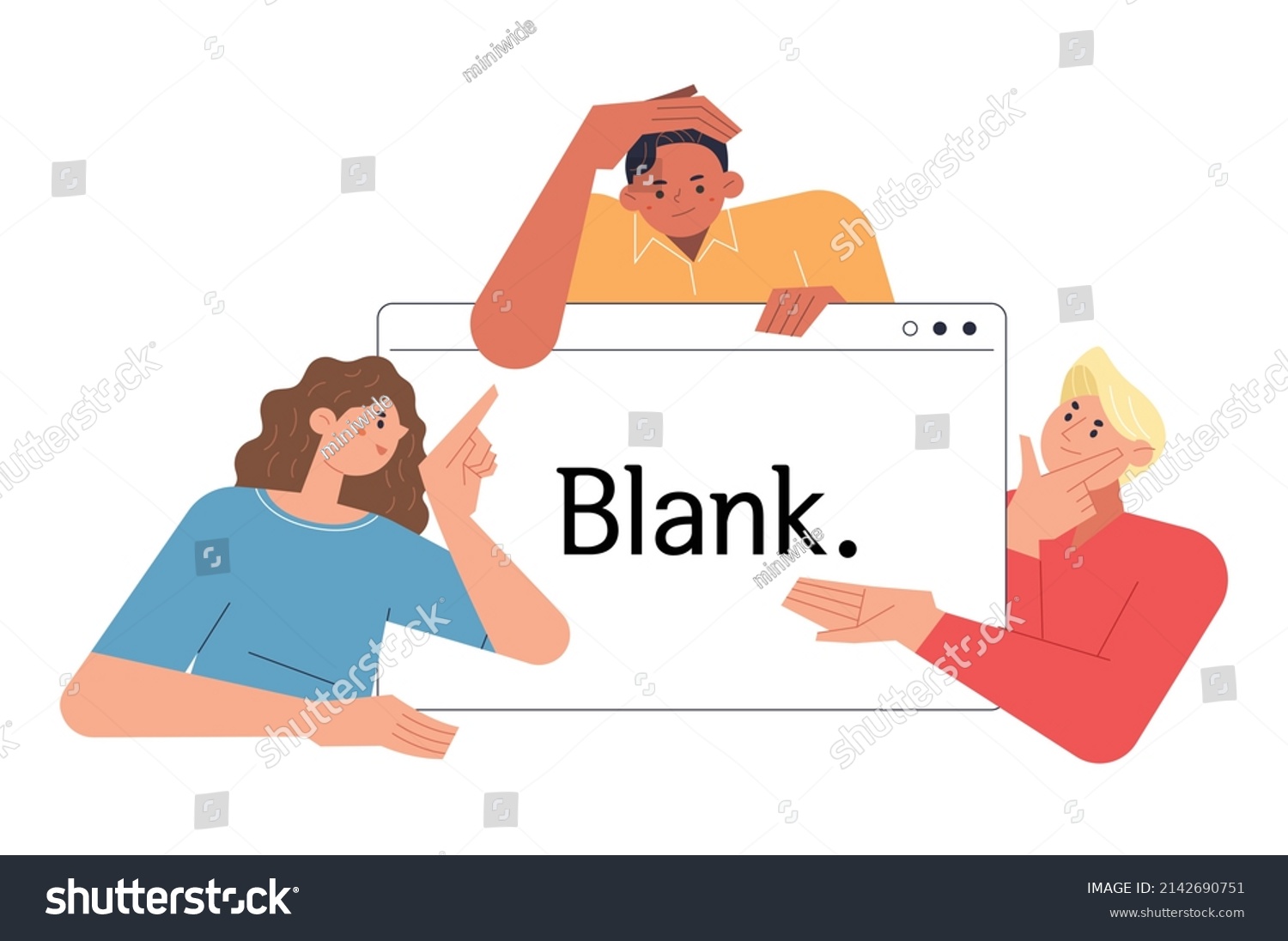 Three Team Members Having Business Meeting Stock Vector (Royalty Free ...