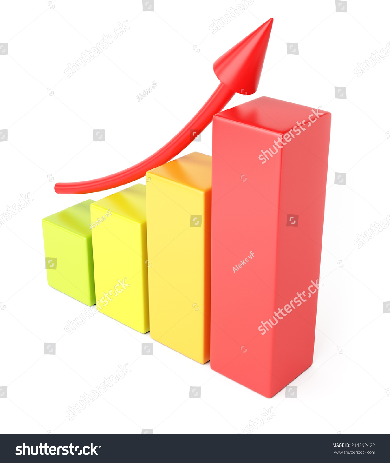 Growth Chart Isolated On White Background Stock Illustration 214292422 ...