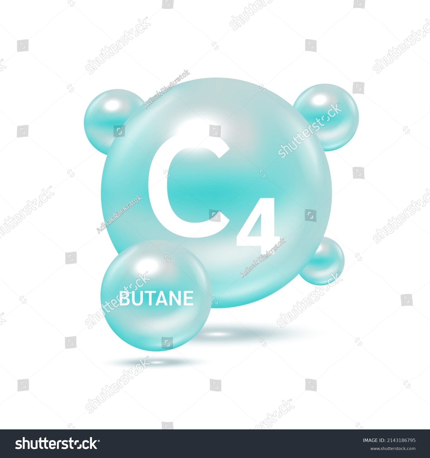 Butane Gas C4h10 Molecule Models Physical Stock Vector (Royalty Free ...