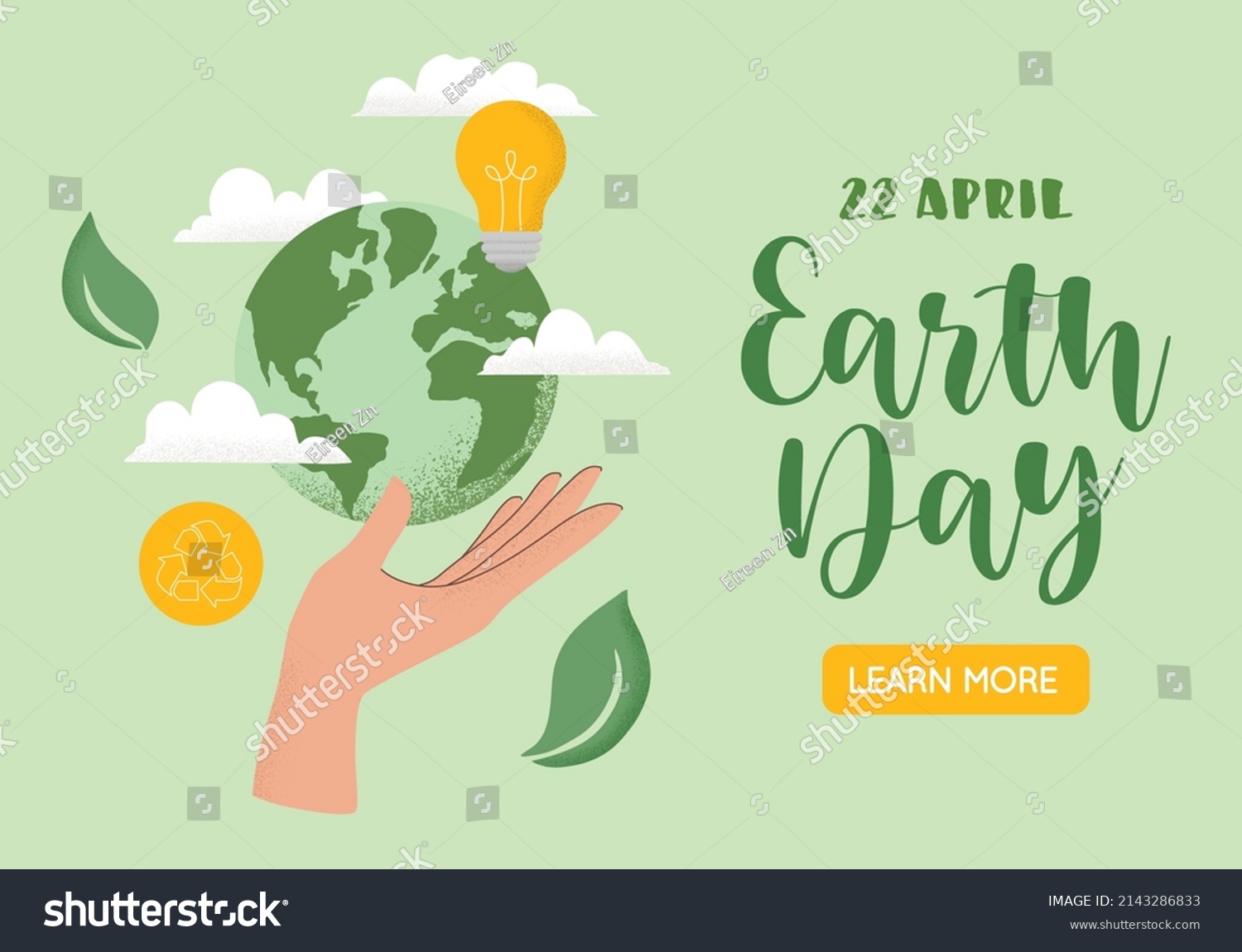 Vector Illustration Human Hand Holding Earth Stock Vector Royalty Free