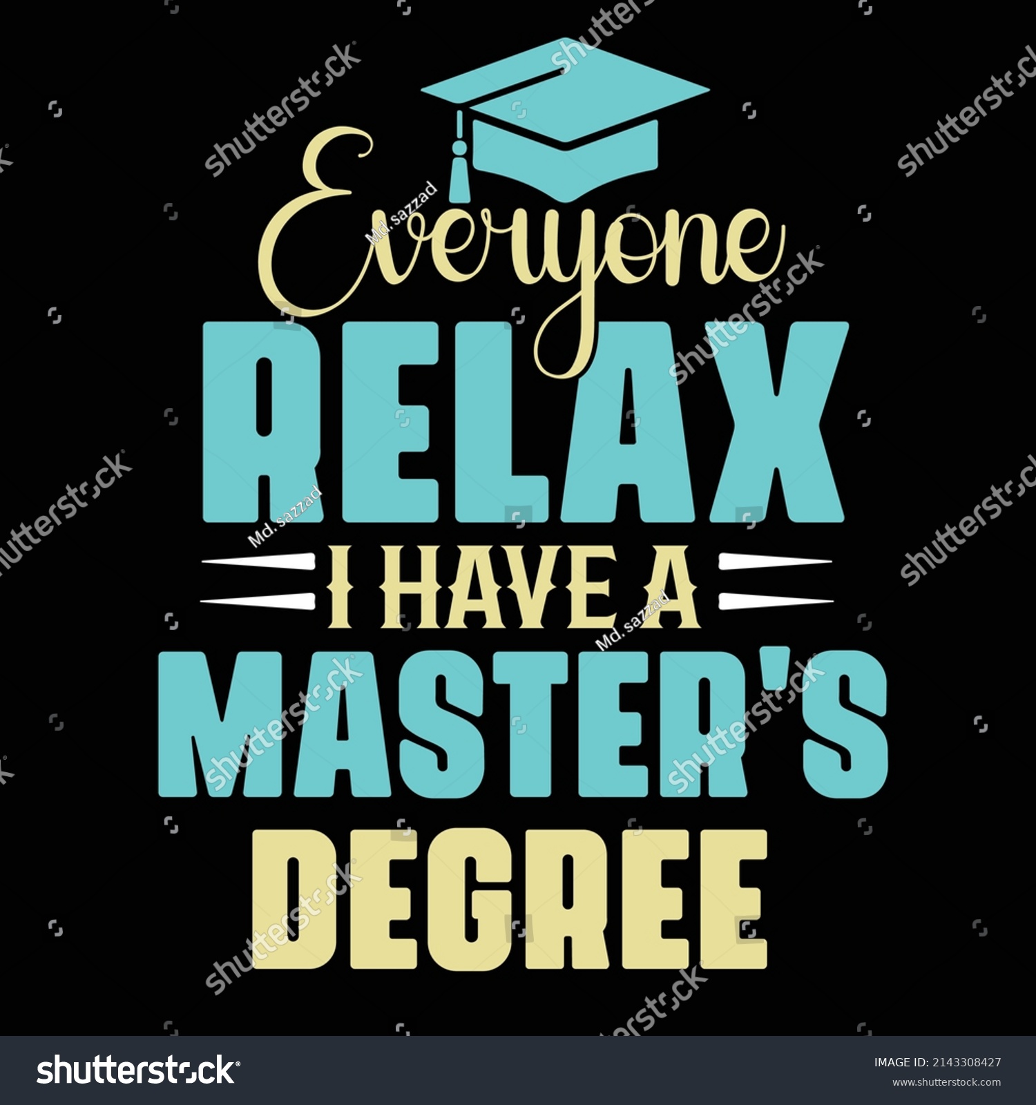 Degree T Shirt Design Master Degree Stock Vector (Royalty Free