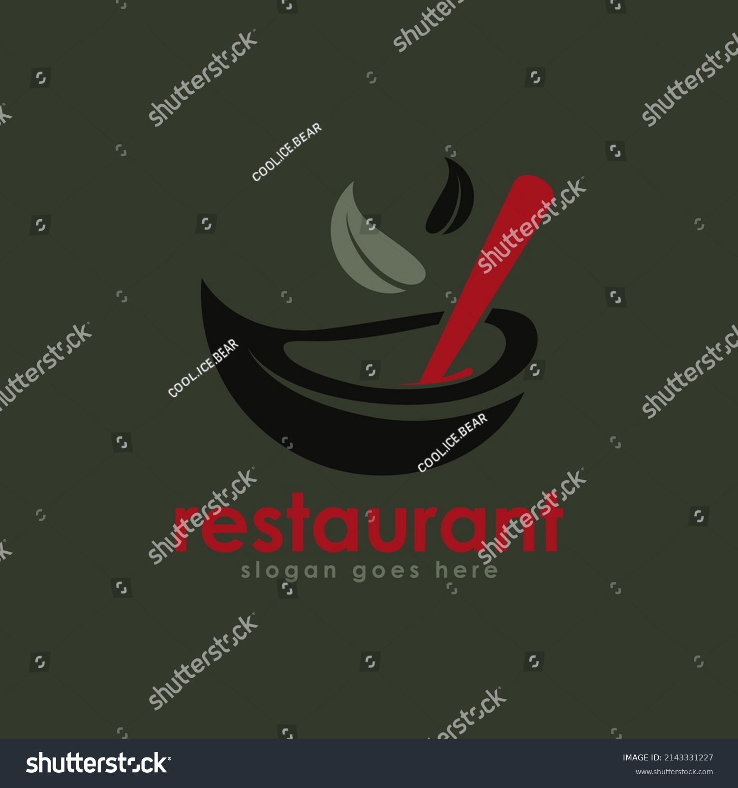 Restaurant Logo Design Concept Vector Food Stock Vector (Royalty Free