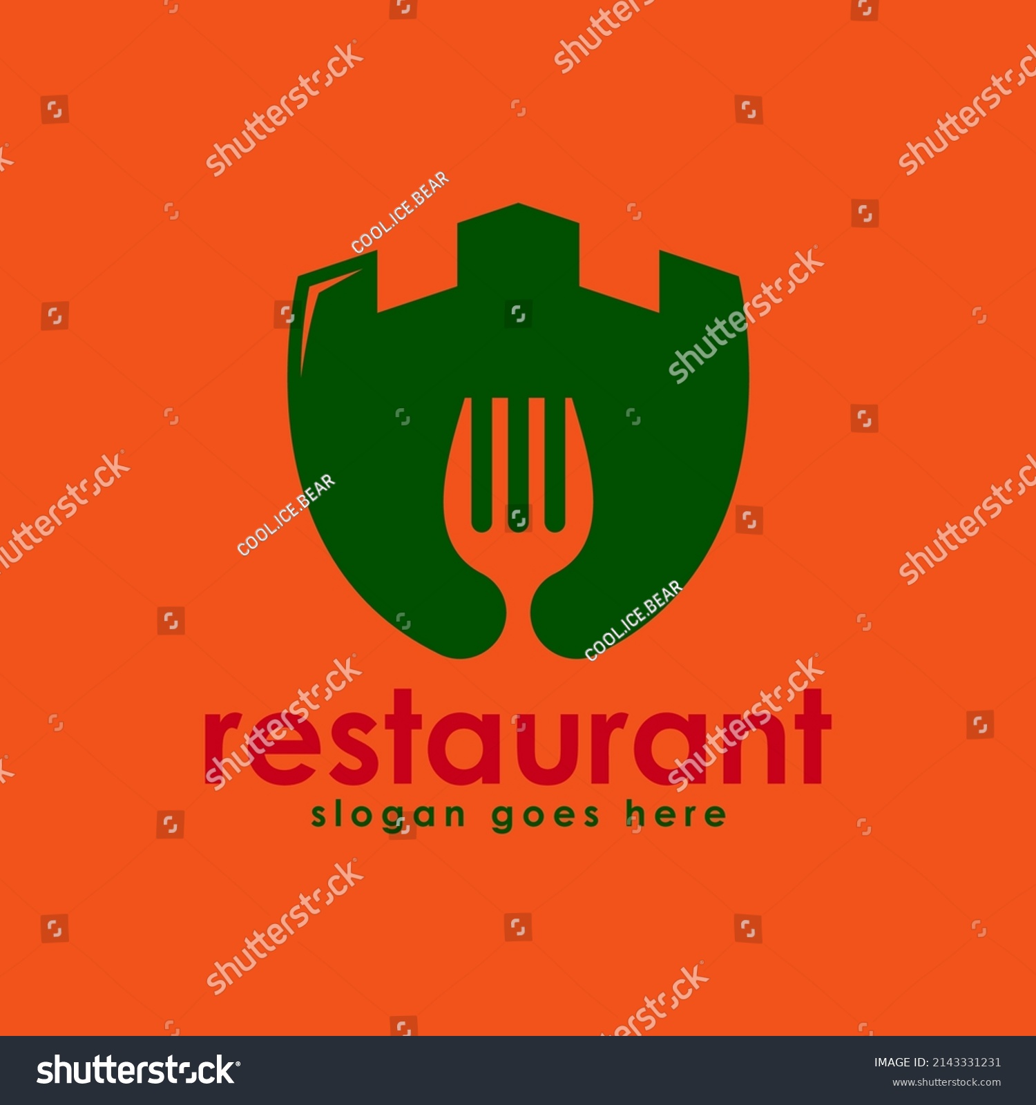Restaurant Logo Design Concept Vector Food Stock Vector (Royalty Free