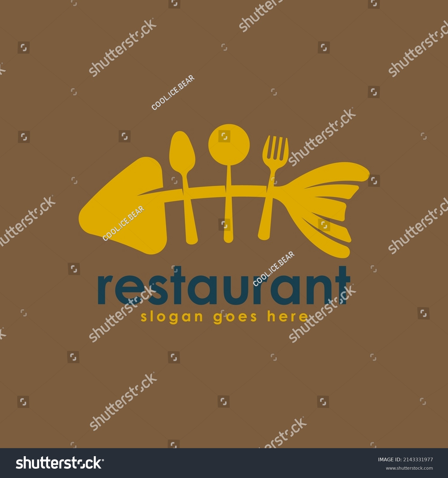 Restaurant Logo Design Concept Vector Food Stock Vector (Royalty Free