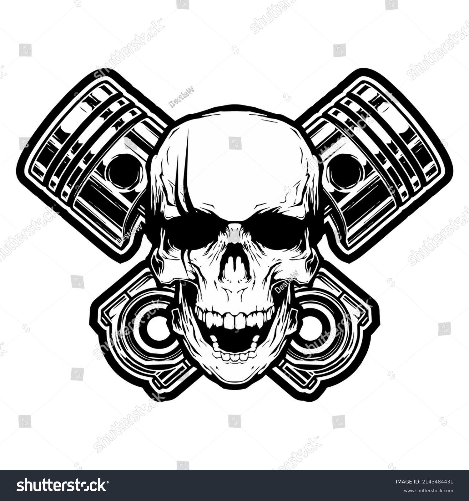 Racing Skull Vector Illustration Great Racing Stock Vector (Royalty ...