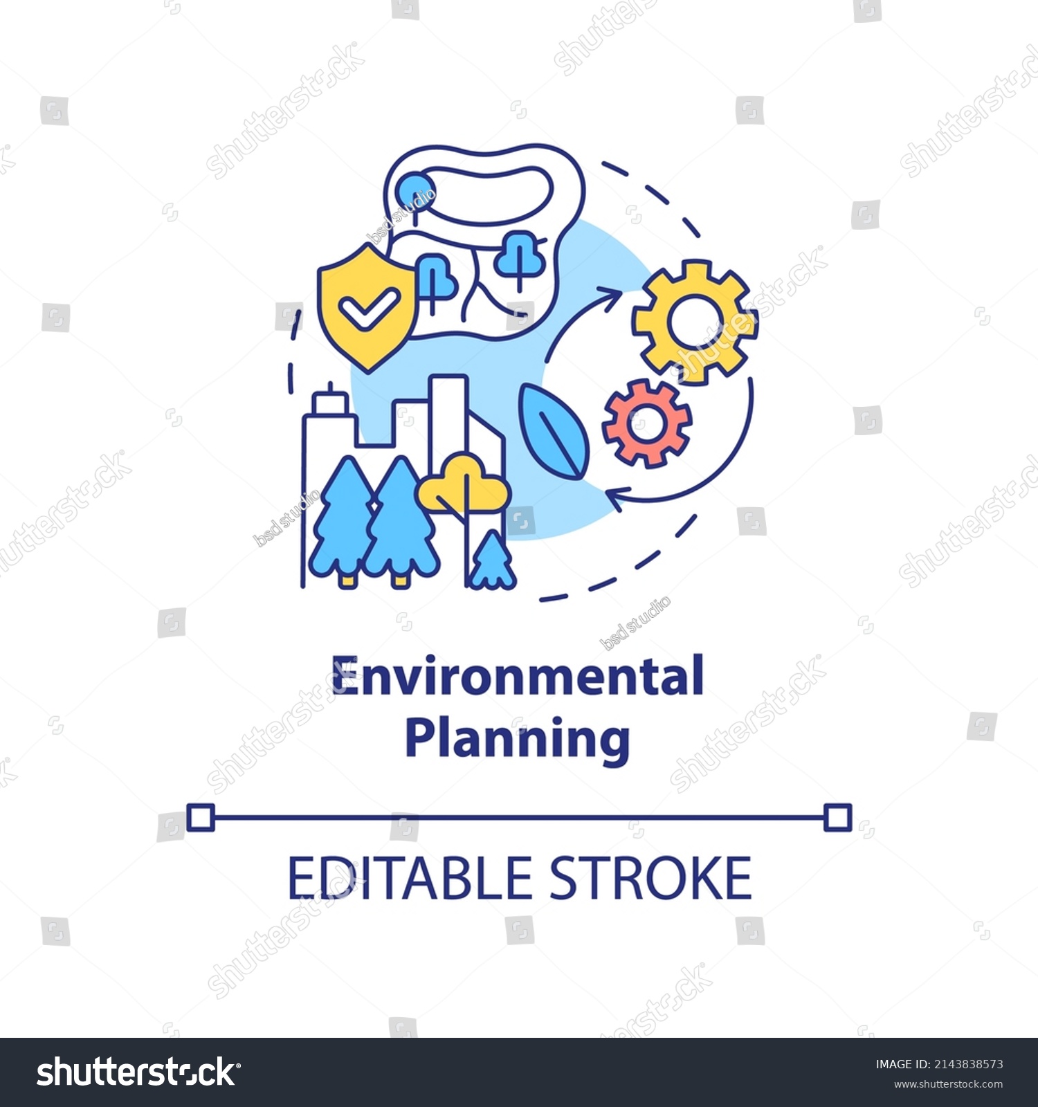 Environmental Planning Concept Icon Landuse Planning Stock Vector ...