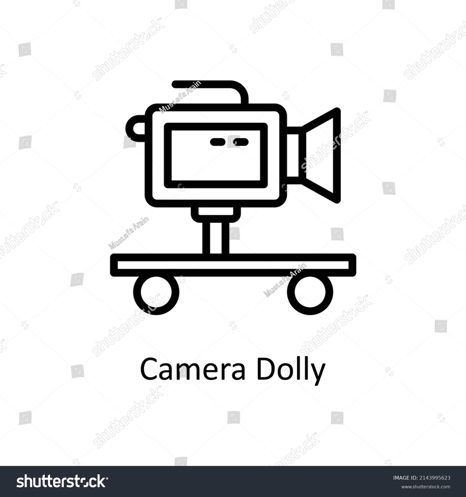 Camera Dolly Vector Outline Icon  Stock Vector (Royalty Free