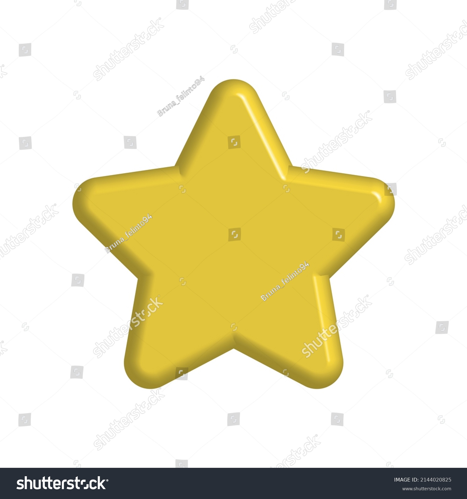 3d Star Icon Icon Design Game Stock Vector (Royalty Free) 2144020825 ...