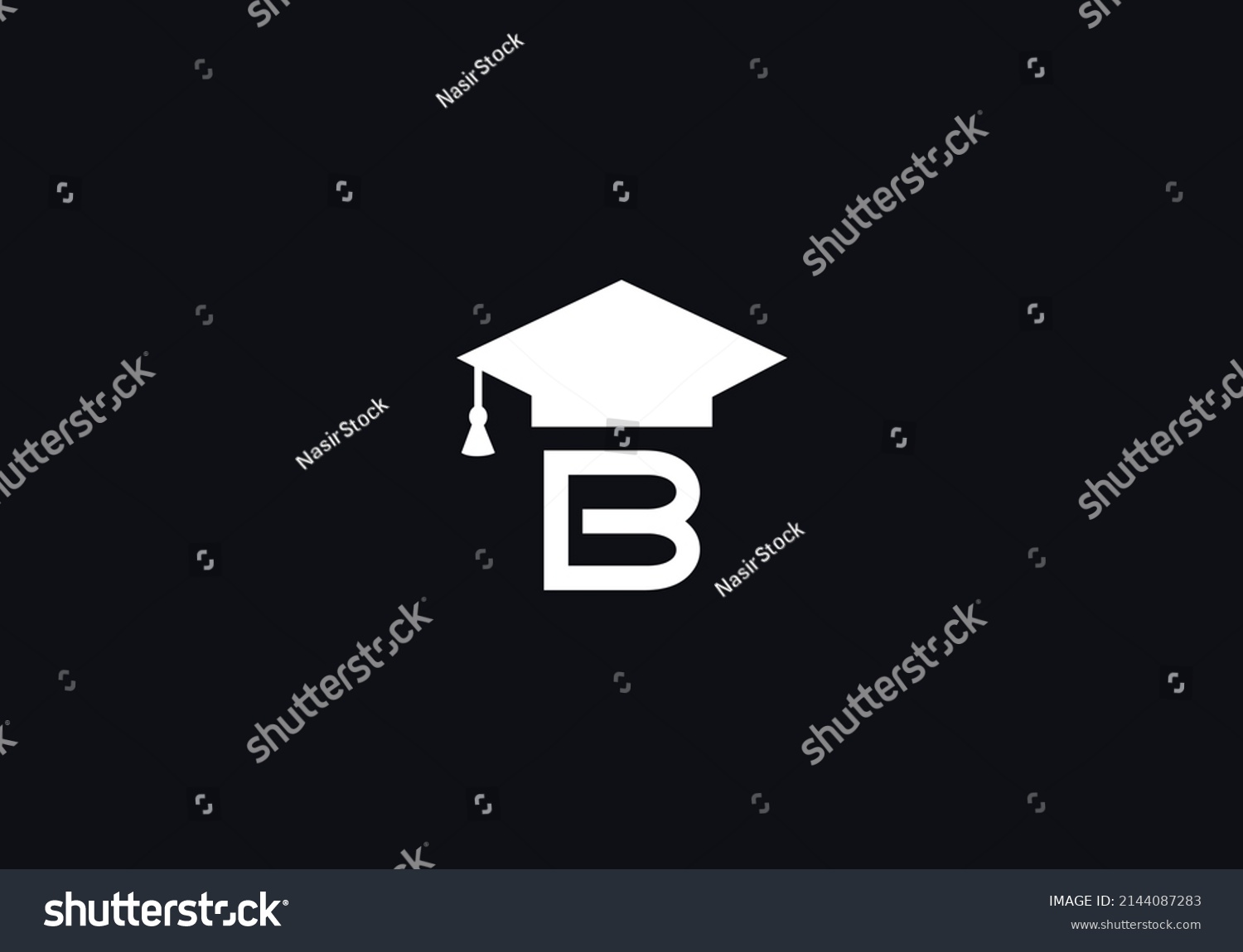 Educational Sign Graduation Cap Letter Alphabets Stock Vector (Royalty ...