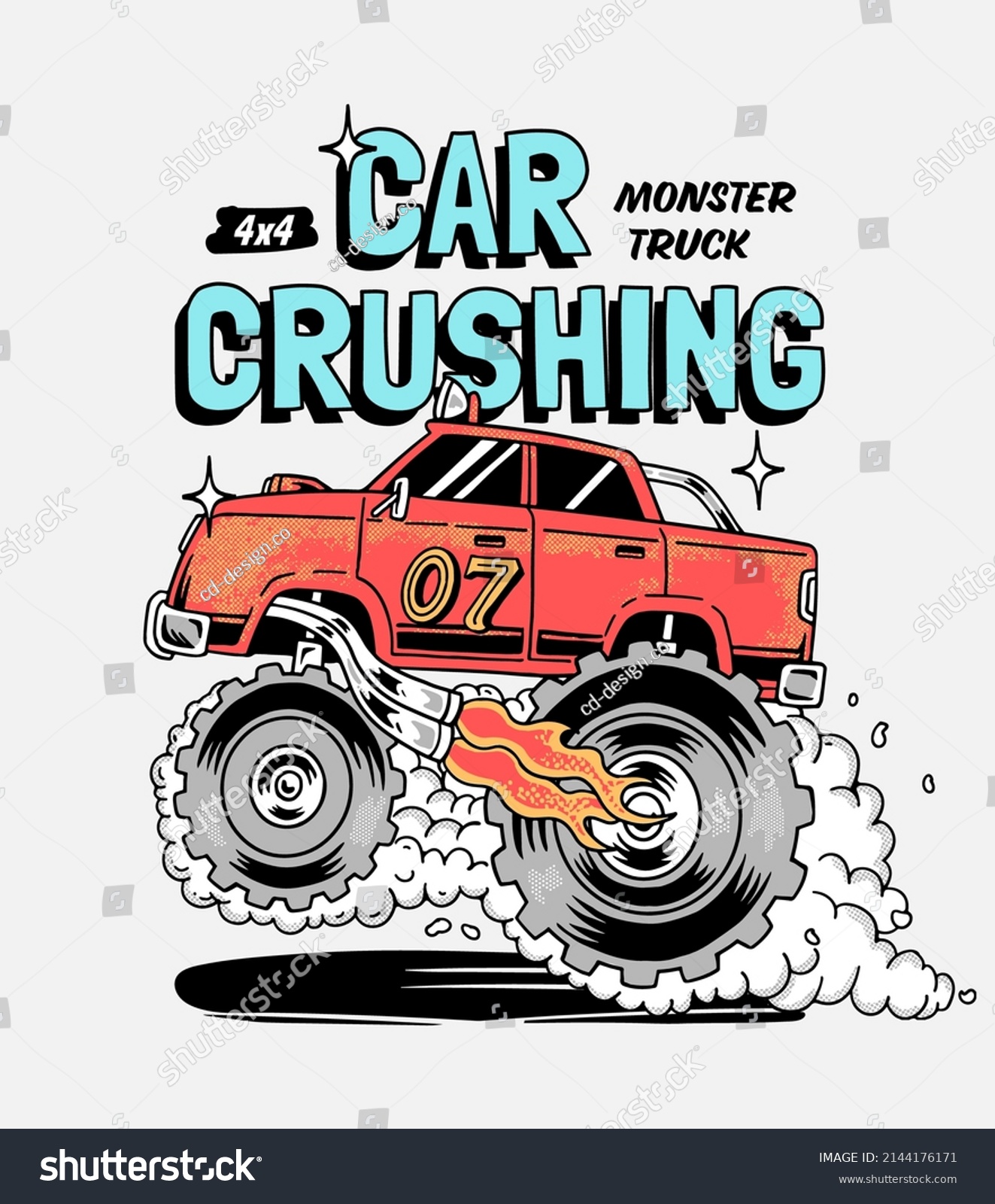 4 406 Cartoon Monster Truck Images Stock Photos Vectors Shutterstock Stock Vector Hand Drawn Cartoon Monster Truck Vector Illustrations For Apparel Prints And Other Uses 2144176171